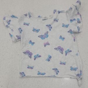 Girls' Butterfly Print Top